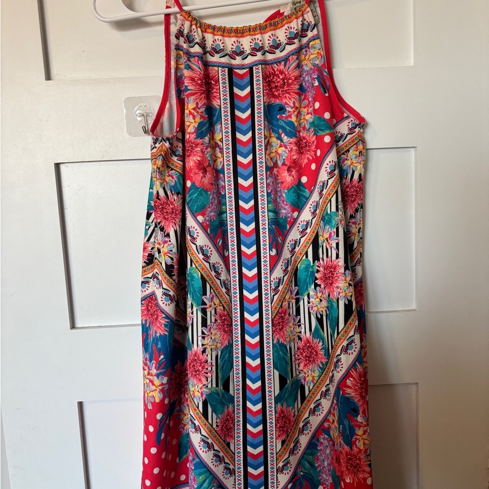 Flying Tomato Pink Multi Floral Halter Mini Dress